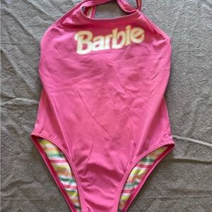 Roxy Girl X Barbie One Piece Swim Suit Size 8 REVERSIBLE